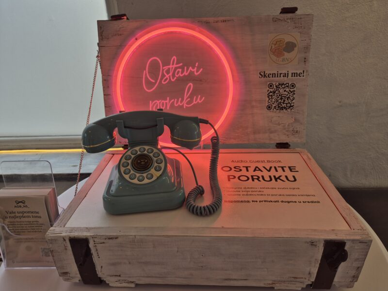 Audio guest book telefon